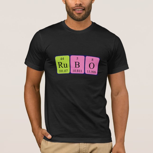 Rubo periodic table name shirt (Front)