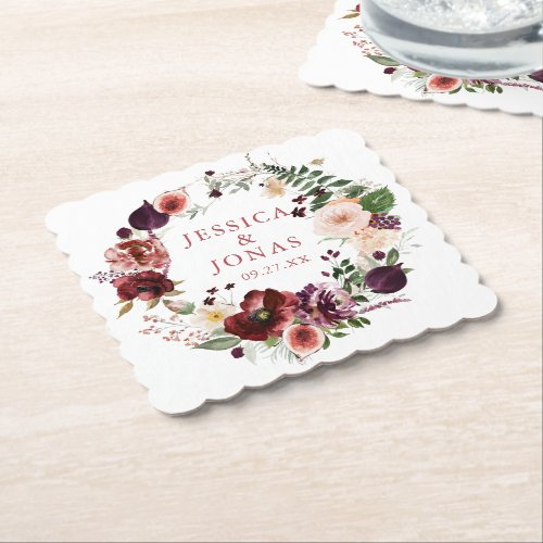 Rubor Cocktail Party Paper Wedding Plato Paper Coaster
