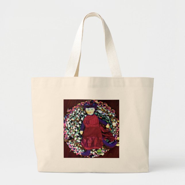 Rubra the Rag Queen Large Tote Bag (Front)