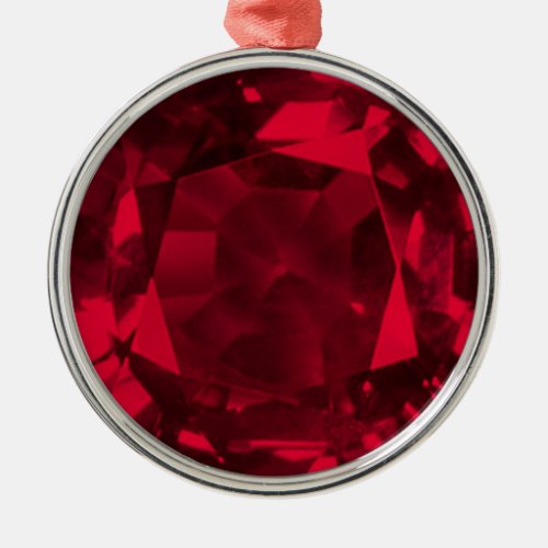 Ruby 1 metal ornament