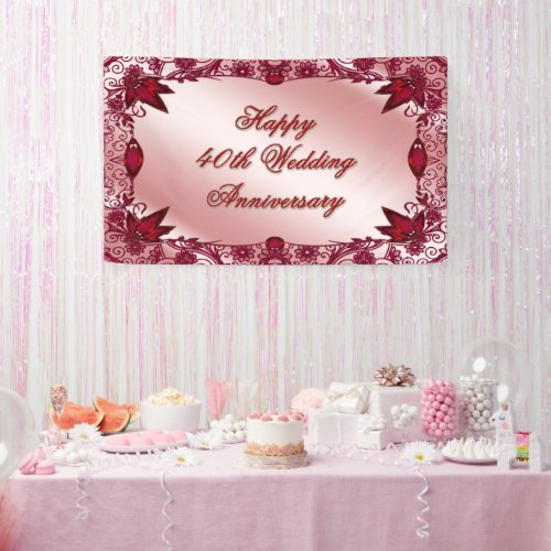 Ruby 40h Wedding Anniversary Banner