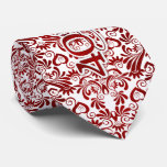 Ruby 40th Anniversary Faux Red Lead Swirls Neck Tie at Zazzle