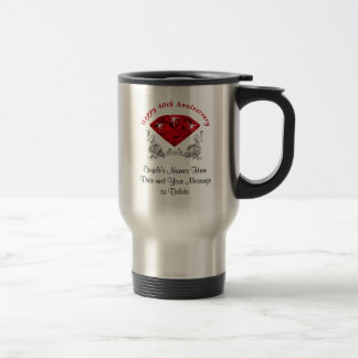 Ruby 40th Anniversary Mugs 3 Lines of YOUR TEXT
