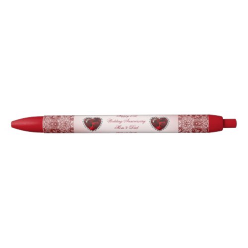 Ruby 40th Wedding Anniversary Black Ink Pen