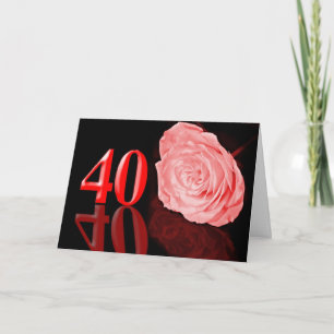 Ruby (40th) Wedding anniversary card