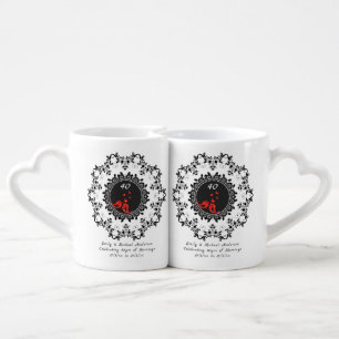 RUBY 40th Wedding Anniversary COUPLE Mugs PHOTO