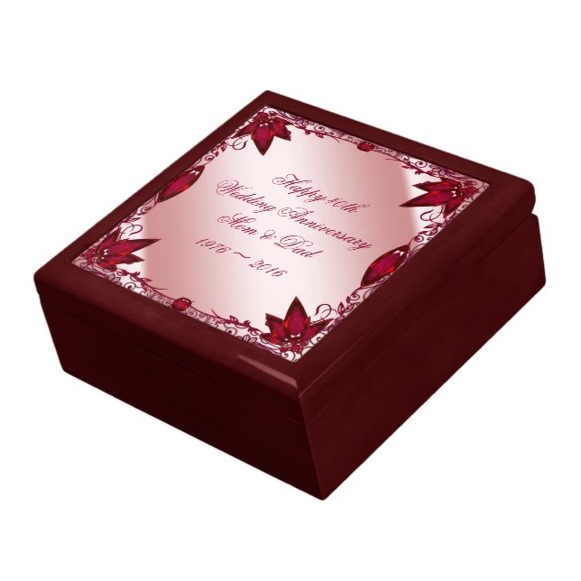 Ruby 40th Wedding Anniversary Gift Box (Side)