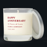 Ruby 40th Wedding Anniversary Gift for Couples Scented Candle<br><div class="desc">Celebrate love and lasting memories with our beautifully crafted wedding anniversary scented candle, the perfect keepsake for every milestone. Whether it's a 5th wedding anniversary (wood anniversary), 10th wedding anniversary (tin anniversary), 20th wedding anniversary (china anniversary), 25th wedding anniversary (silver anniversary), 30th wedding anniversary (pearl anniversary), 40th wedding anniversary (ruby...</div>