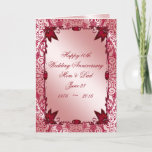 Ruby 40th Wedding Anniversary Greeting Card at Zazzle