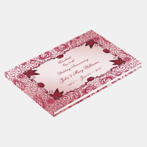 Ruby 40th Wedding Anniversary Guestbook