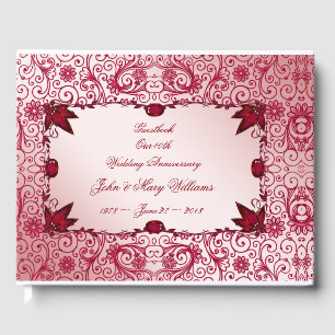 Ruby 40th Wedding Anniversary Guestbook