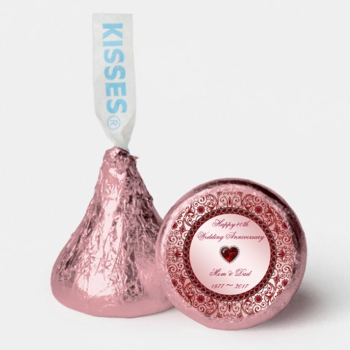 Ruby 40th Wedding Anniversary Hersheys Kisses