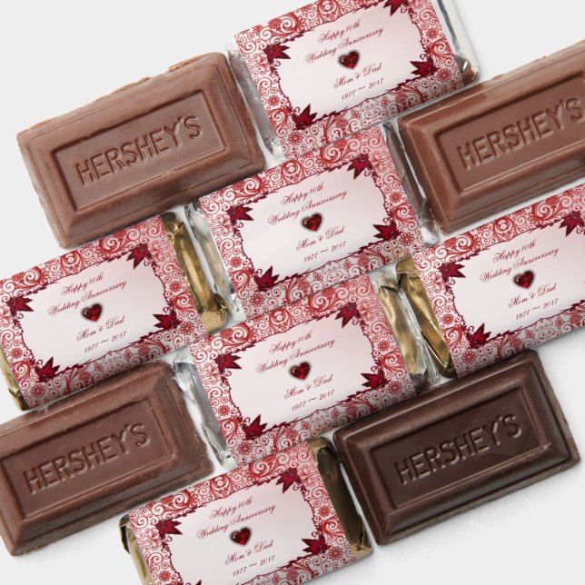 Ruby 40th Wedding Anniversary Hershey's Miniatures (Assorted)