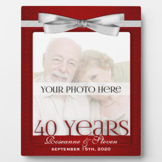 Ruby 40th Wedding Anniversary Photo Frame