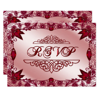 Ruby 40th Wedding Anniversary RSVP Card