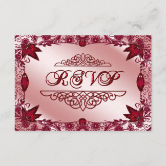 Ruby 40th Wedding Anniversary RSVP Card