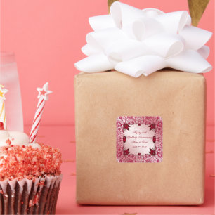 Ruby 40th Wedding Anniversary Square Sticker