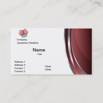 Ruby Abstract Business Card Template by Trendshop at Zazzle