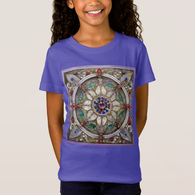 Ruby, Amethyst, Sapphire and, Pearl Mandala T-Shirt (Front)