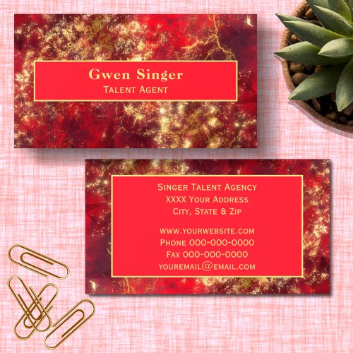 Ruby and Gold Business Card