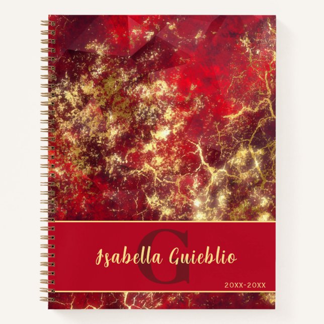 Ruby and Gold Notebook (Front)