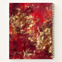A: Monogram Journal or Diary. Captivating Ruby Red and Gold