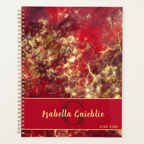 Ruby and Gold Personalized Planner