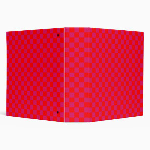 Ruby and Red Checkered Vintage 3 Ring Binder