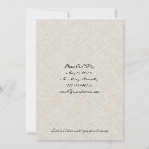 Ruby and Red Roses Ribbon Post Wedding Invitation | Zazzle