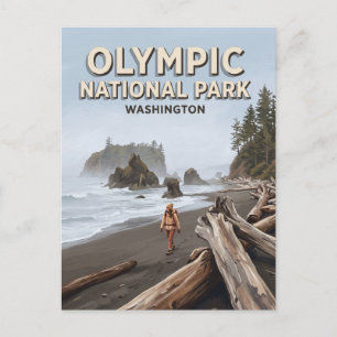 Ruby Beach Forks Washington Postcard