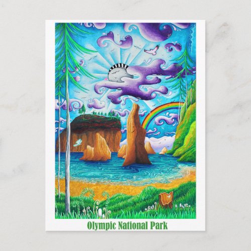 Ruby Beach Olympic National Park Travel Postcard
