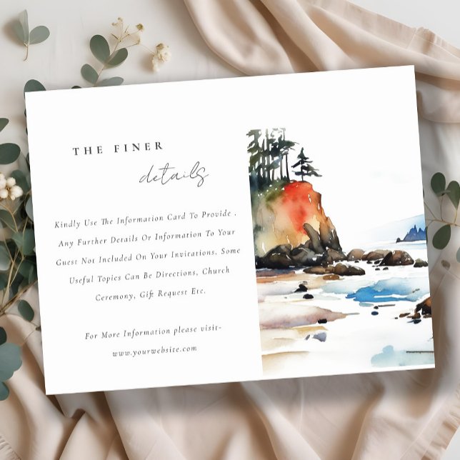 Ruby Beach Olympic National Park Wedding Details Enclosure Card (Creator Uploaded)