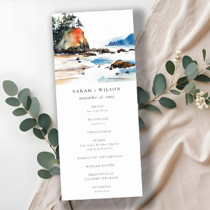 Ruby Beach Olympic National Park Wedding Program