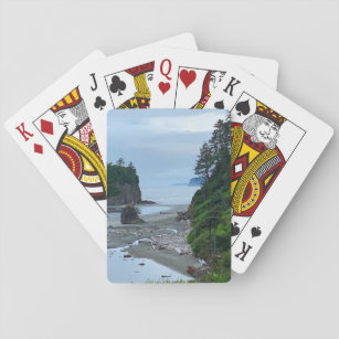 Ruby Beach Sunset Washington Coast Seascape Playing Cards