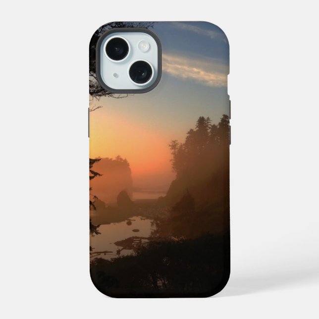 Ruby Beach Through Trees Iphone Case (Back)