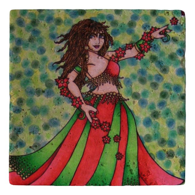 Ruby Belly Dancer Trivet (Front)