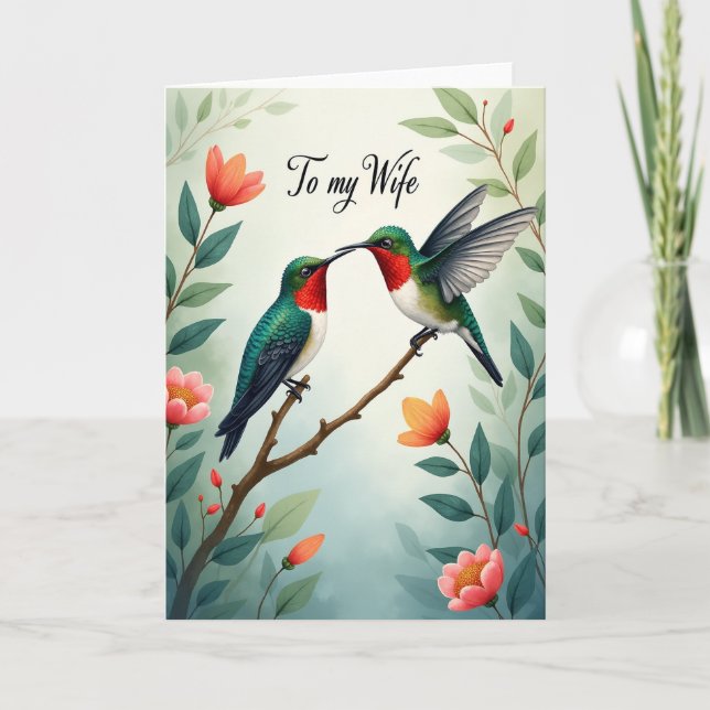 Ruby Birds Sweet Mothers Day Card (Front)