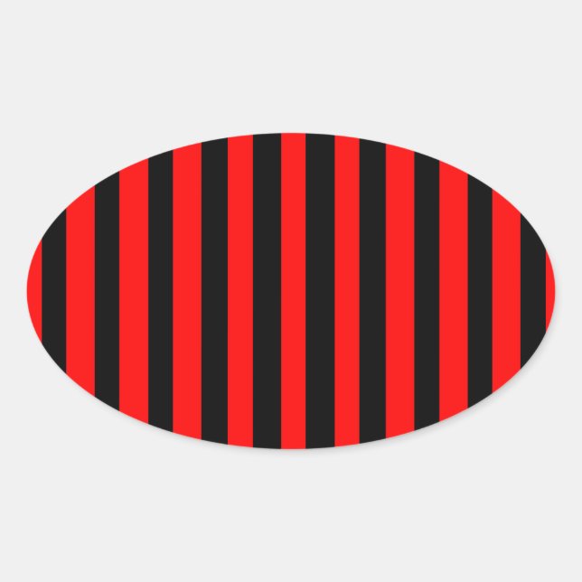 Ruby Black Oval Sticker (Front)
