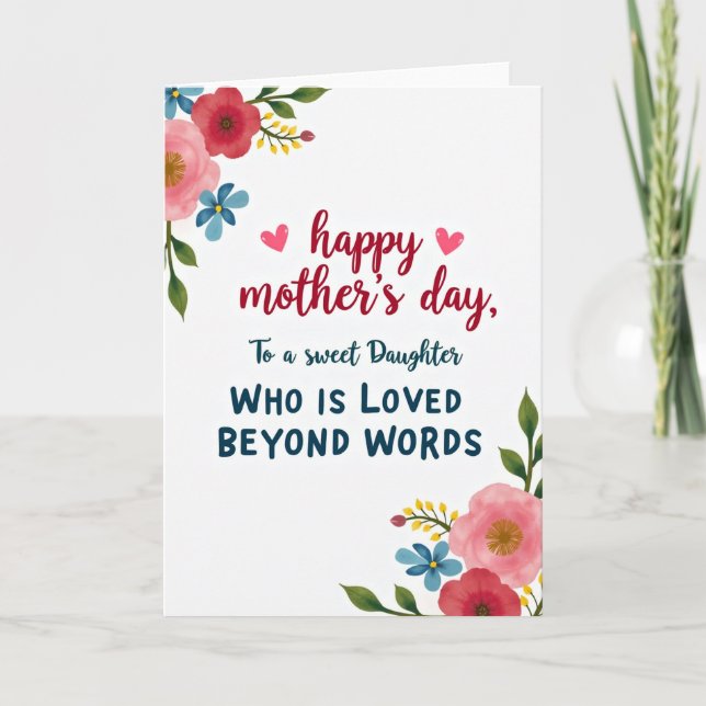 Ruby Blooms Mothers Day Card (Front)