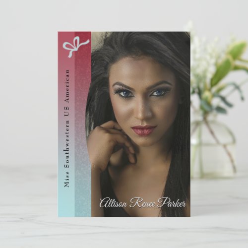  Ruby Blue Ombre Pageant Autograph Card