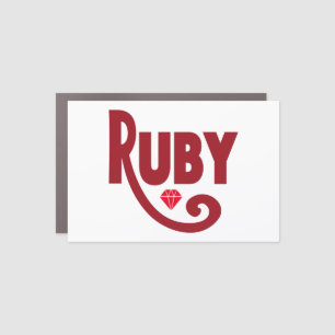 Ruby Car Magnet