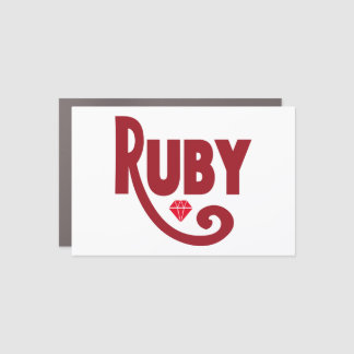 Ruby Car Magnet