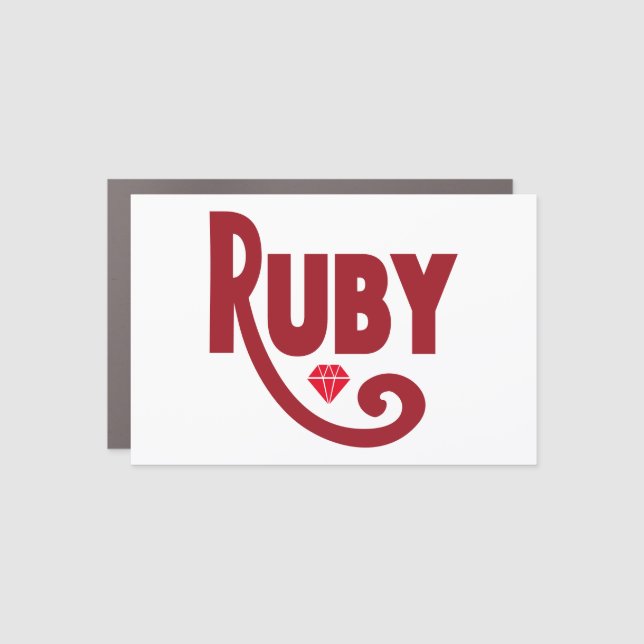 Ruby Car Magnet (Front)