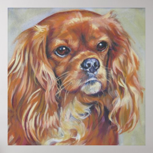 Ruby Cavalier King Charles Spaniel Art Print