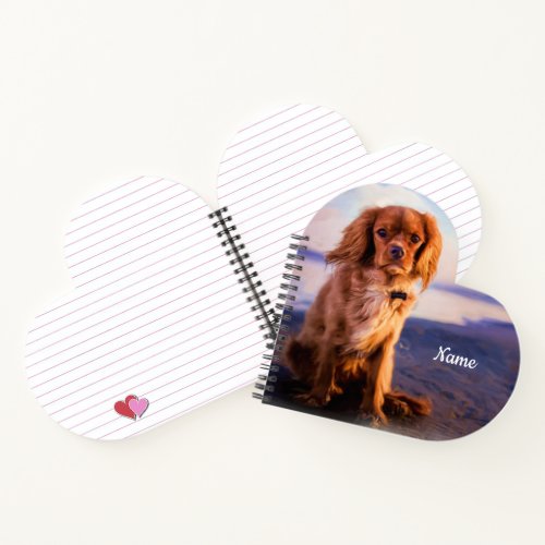 Ruby Cavalier King Charles Spaniel at sunset Notebook