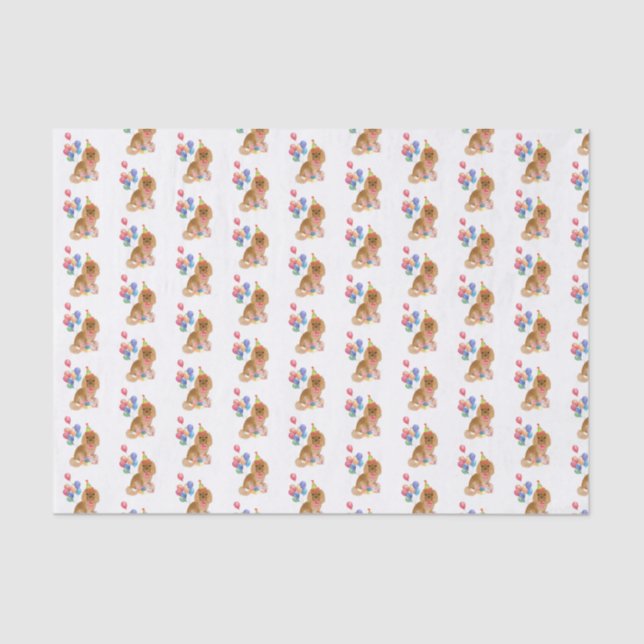 Ruby Cavalier King Charles Spaniel Birthday    Tissue Paper (Front)