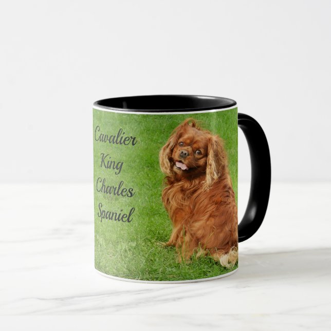 Ruby Cavalier King Charles Spaniel Dog Mug (Front Right)
