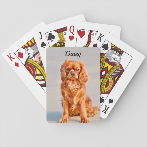 Ruby Cavalier King Charles Spaniel Dog Poker Cards