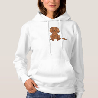 Ruby Cavalier King Charles Spaniel Dog Sitting Hoodie