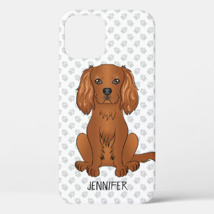 Ruby Cavalier King Charles Spaniel & Name iPhone 12 Case